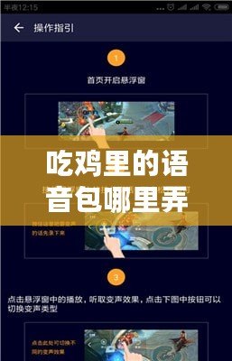 吃雞里的語音包哪里弄？教你輕松獲取最佳語音包資源！