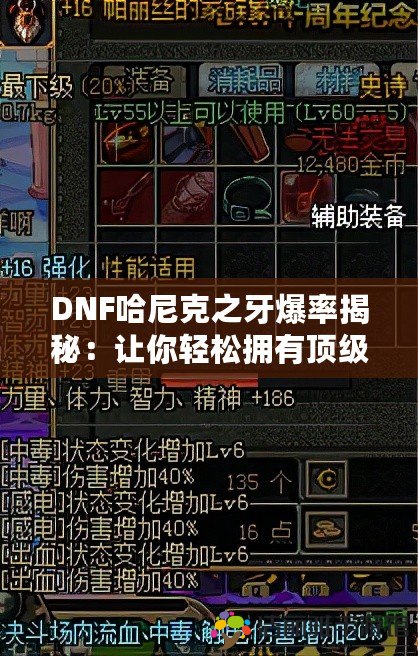 DNF哈尼克之牙爆率揭秘：讓你輕松擁有頂級(jí)裝備的秘密！