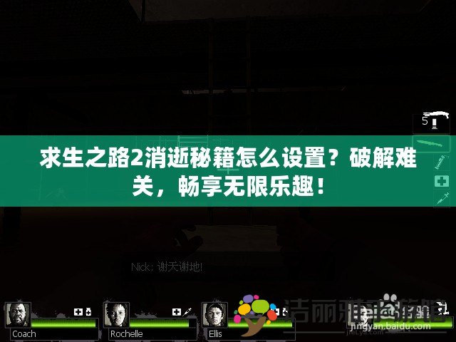 求生之路2消逝秘籍怎么設(shè)置？破解難關(guān)，暢享無(wú)限樂(lè)趣！