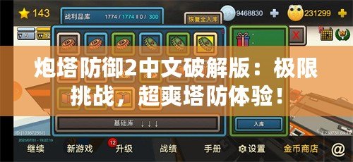 炮塔防御2中文破解版：極限挑戰(zhàn)，超爽塔防體驗(yàn)！